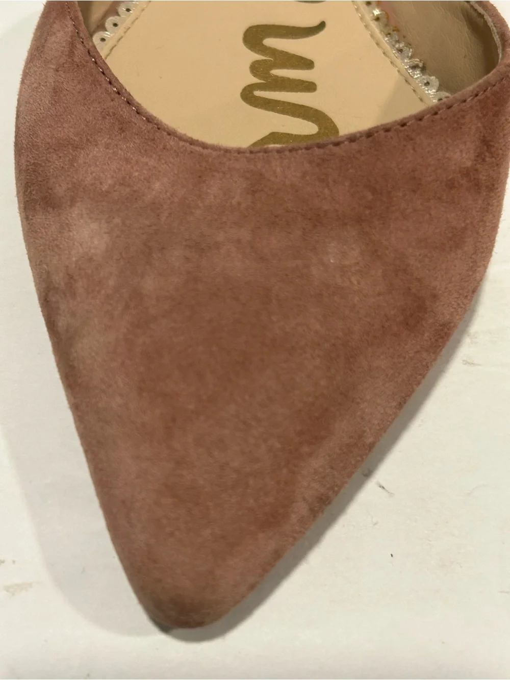 Sam Edelman Suede d'Orsay Pointed Toe Flats Dusty Rose Size 7 Coquette Preppy